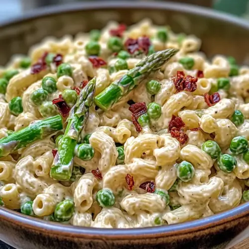 Lemon-Dijon Asparagus and Pea Macaroni Salad