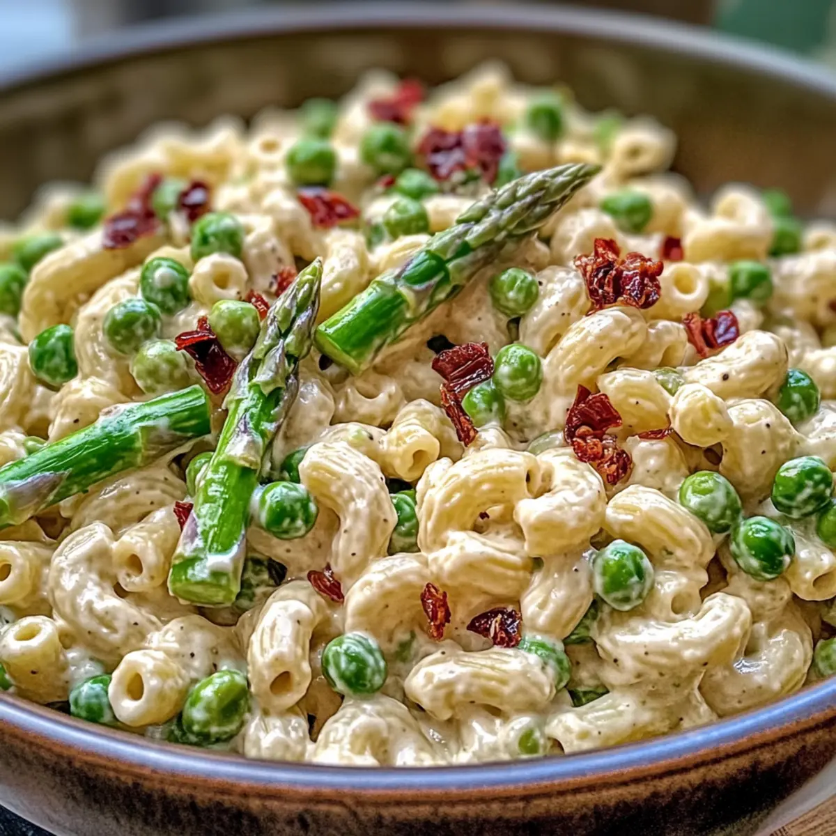 Lemon-Dijon Asparagus and Pea Macaroni Salad