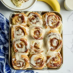 Banana Bread Batter Cinnamon Buns