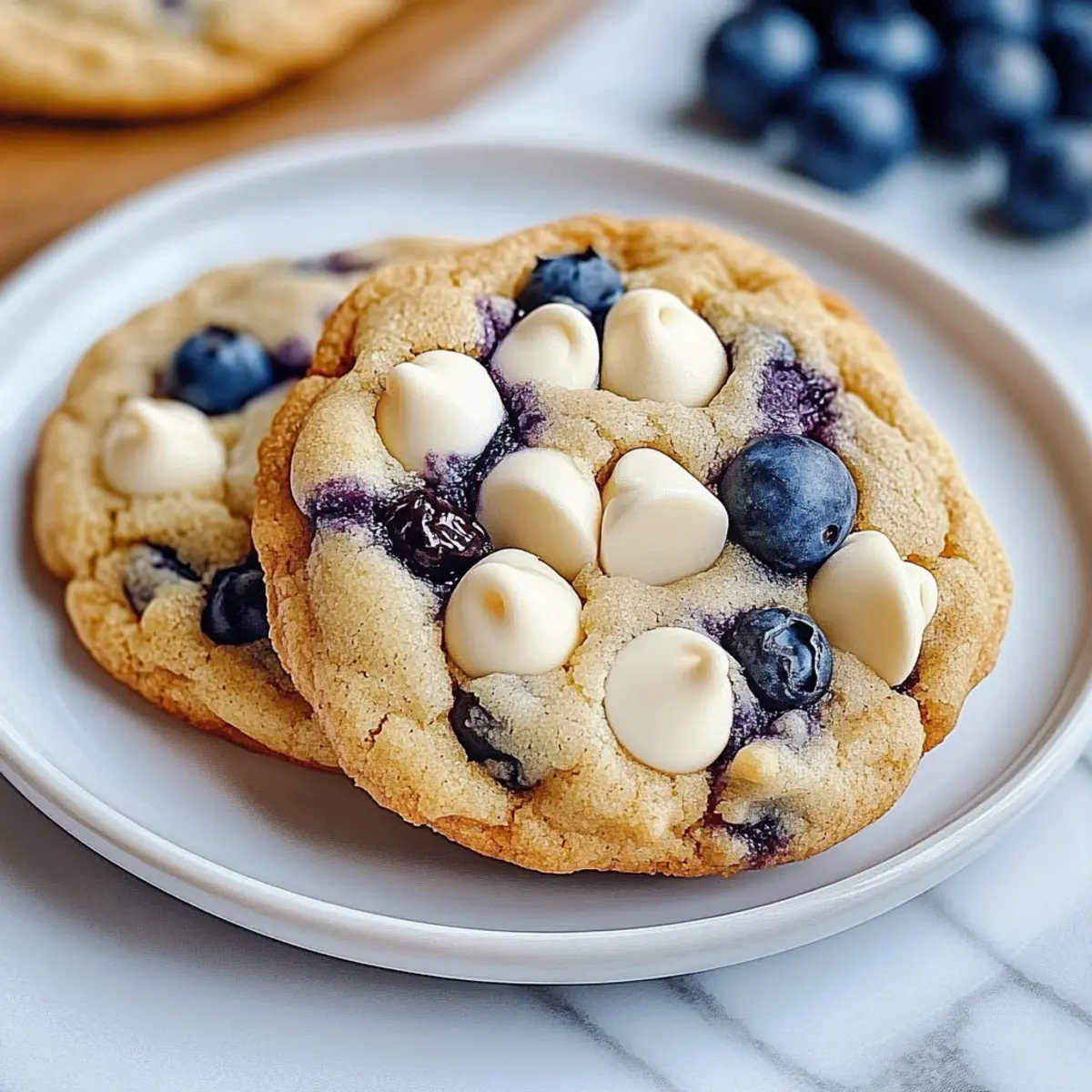 Blueberry White Chocolate Chip Cookies