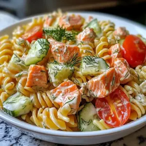 Creamy Cold Salmon Pasta
