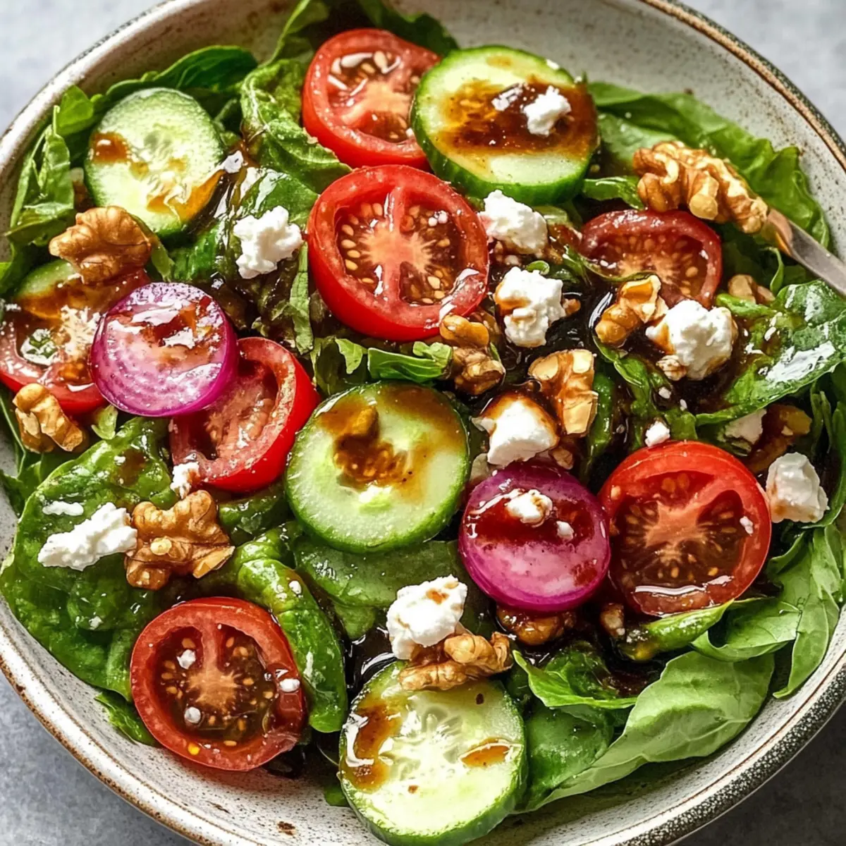 Spring Mix Salad with Balsamic Honey Dressing