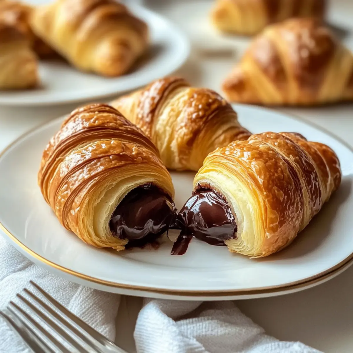 Puff Pastry Chocolate Croissants