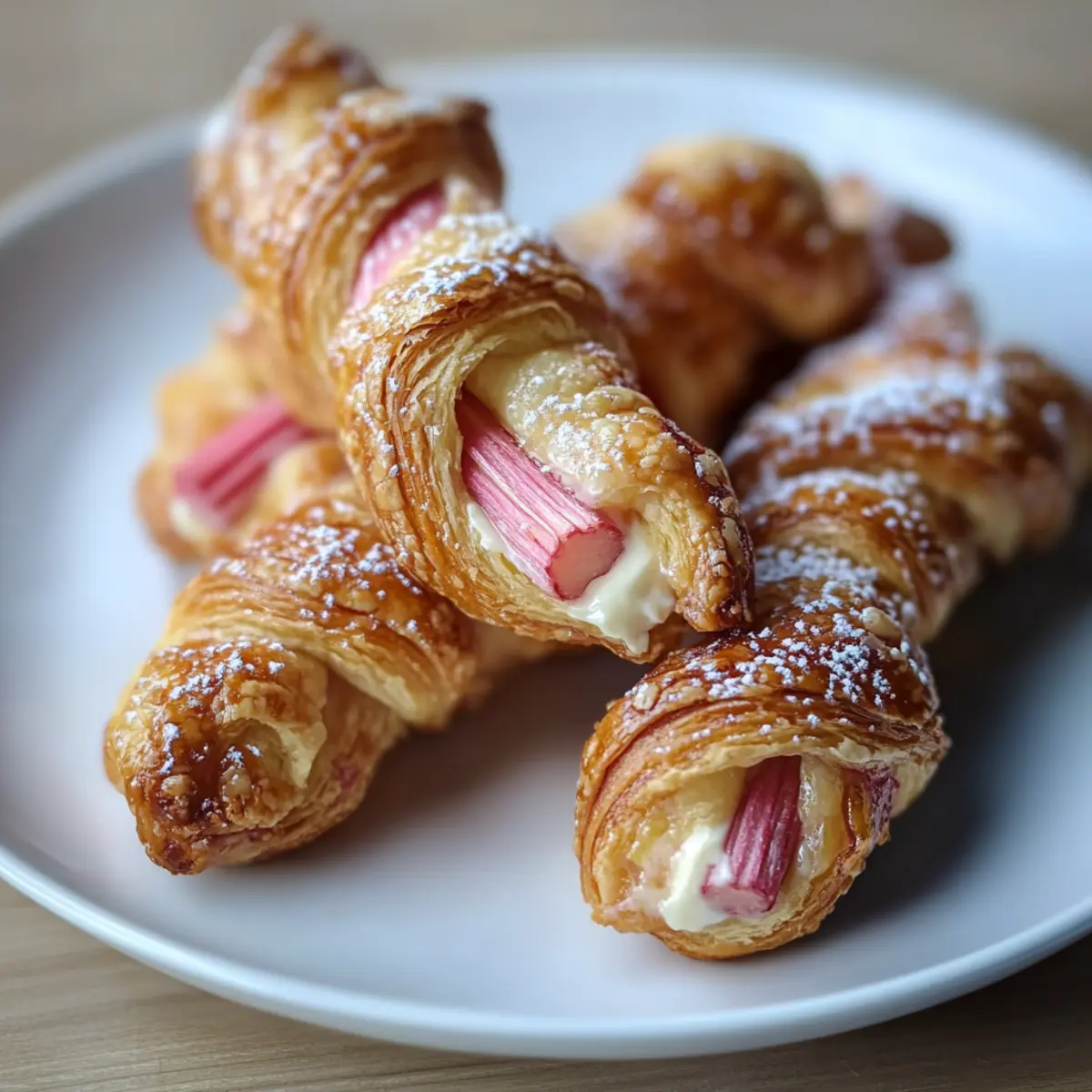 Rhubarb Cream Cheese Danish Twists