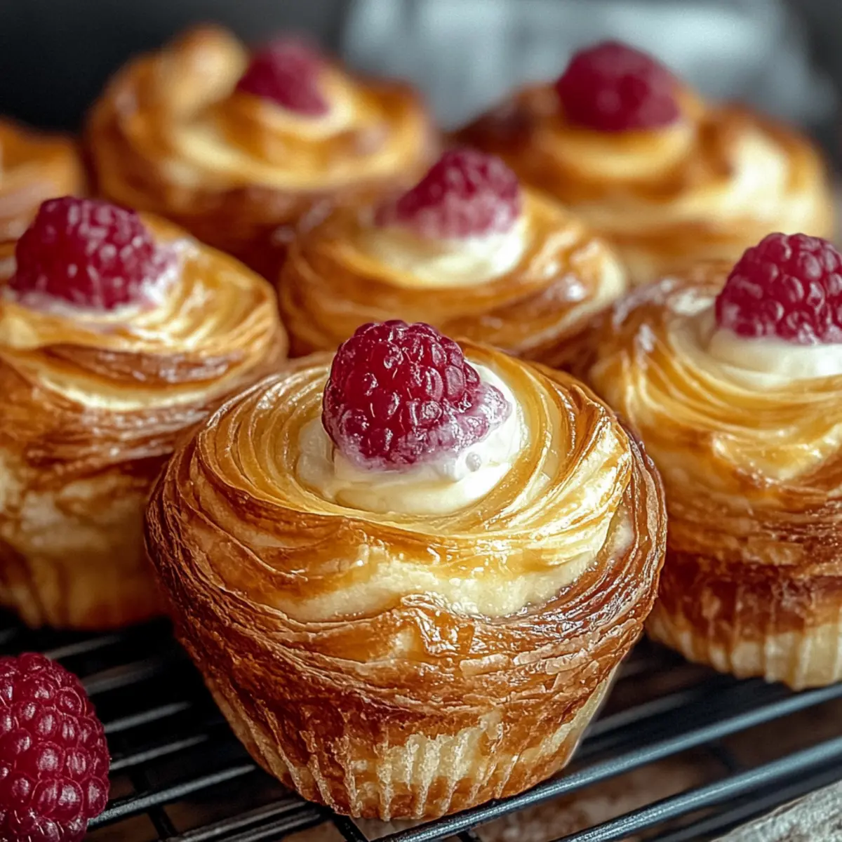Easy Raspberry Cream Cheese Cruffins