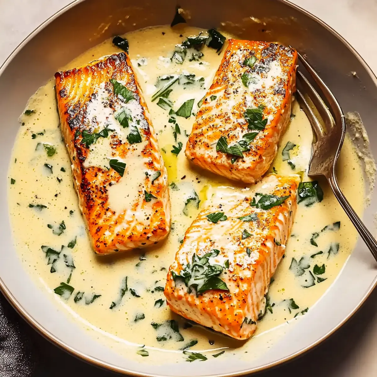 Creamy Lemon Garlic Salmon