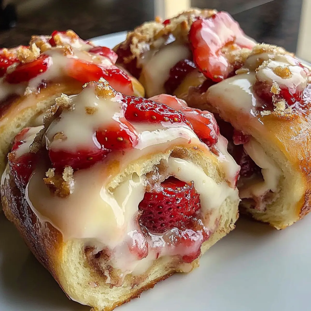 Strawberry Cheesecake Cinnamon Rolls