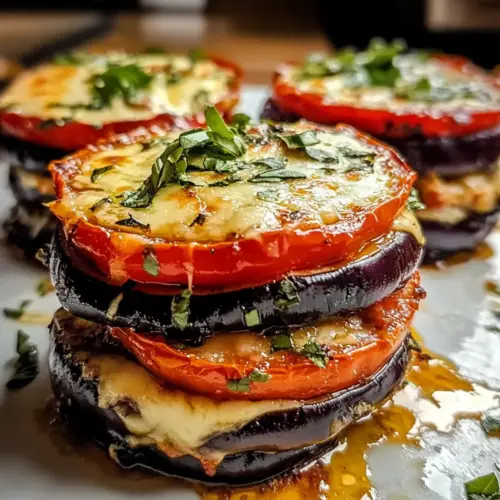 Baked Eggplant and Tomato Stacks
