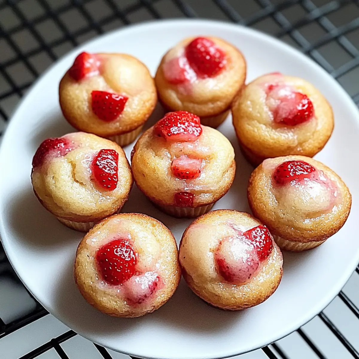 Strawberry Yogurt Mini Muffins