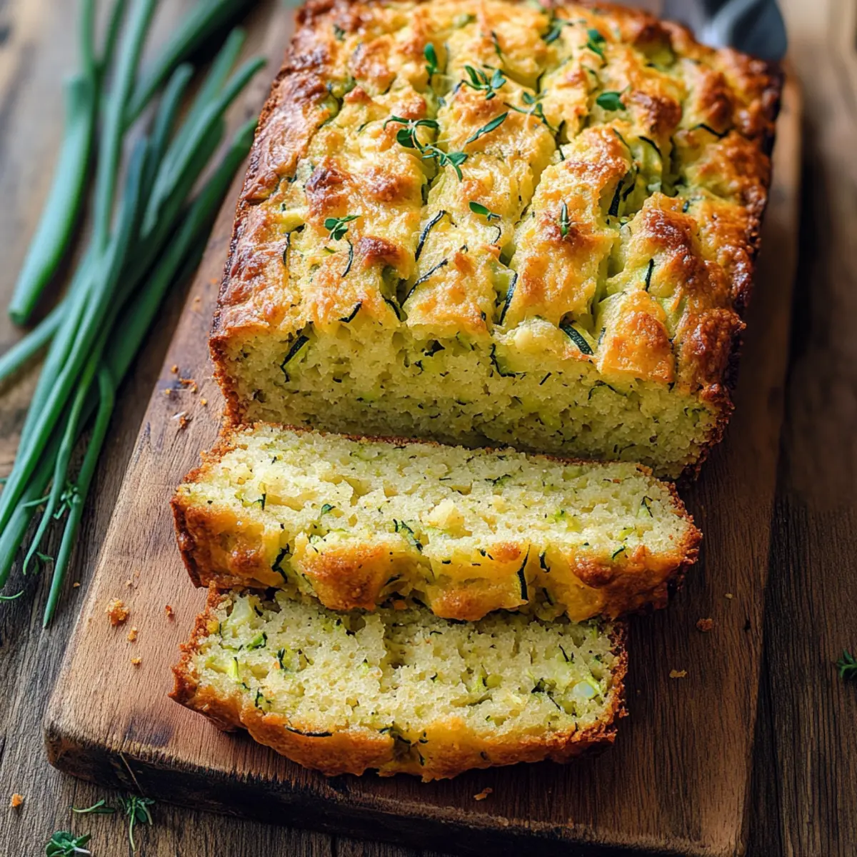 Green Onion Zucchini Cheddar Quick Bread