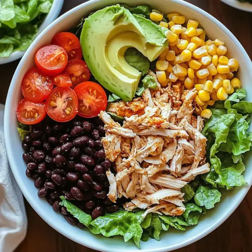 Taco Salad Bowls With Shredded Chicken