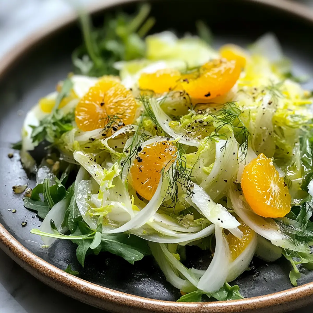 Shaved Fennel Salad & Clementine Vinaigrette