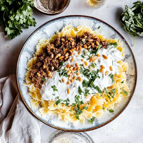 Arabic Pasta with Easy Yogurt Sauce