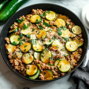Ground Turkey and Zucchini Skillet