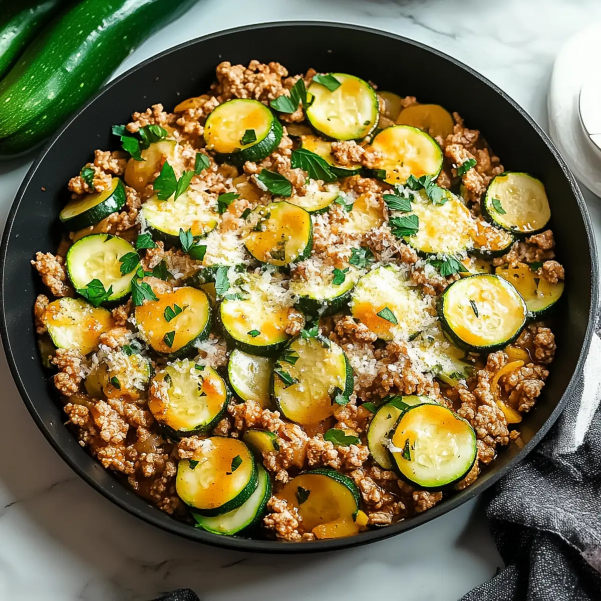 Ground Turkey and Zucchini Skillet