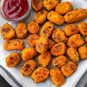 Baked Sweet Potato Zucchini Tots
