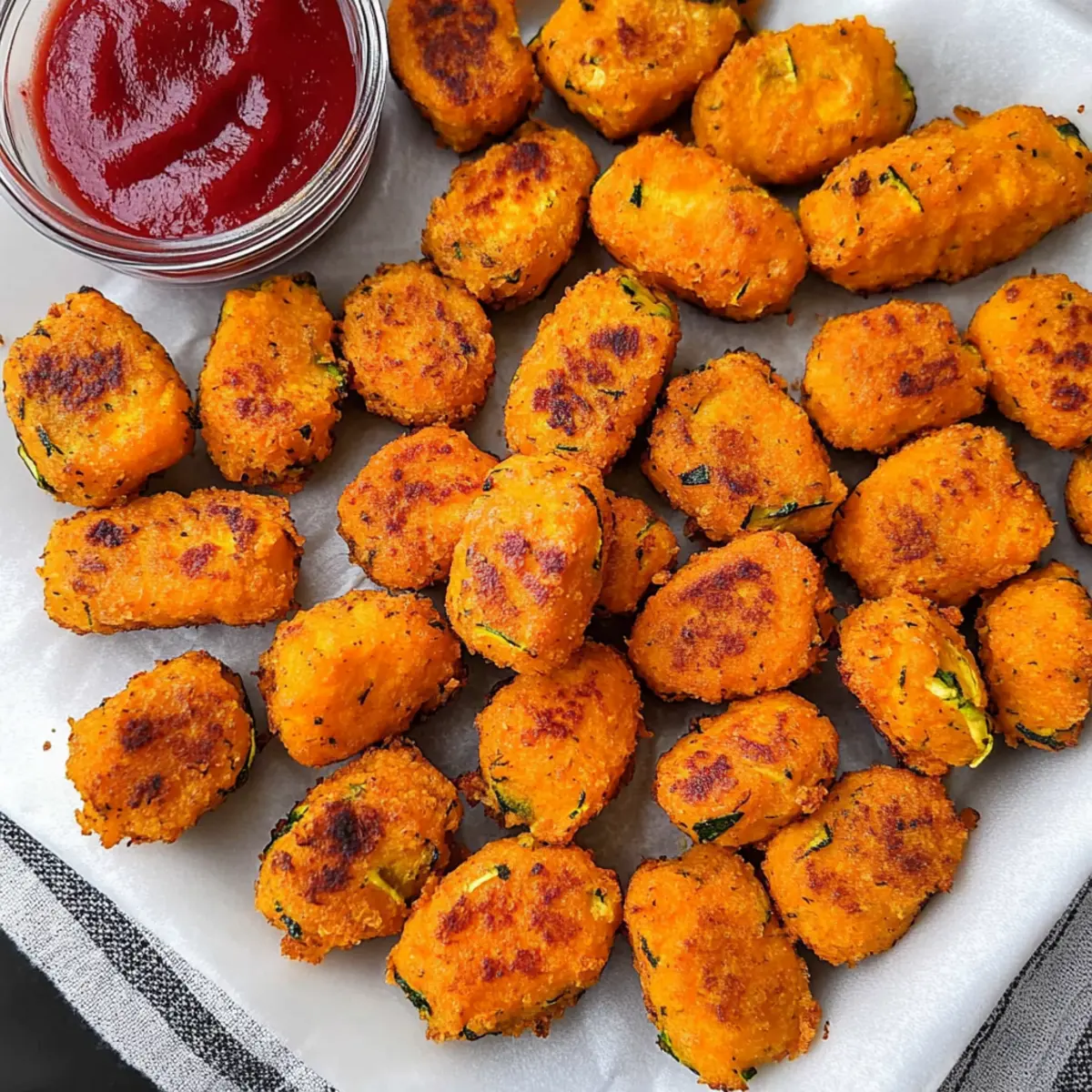 Baked Sweet Potato Zucchini Tots
