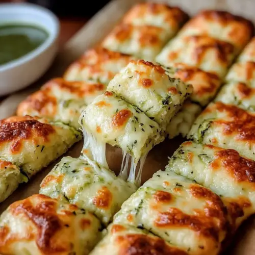 Cheesy Zucchini Breadsticks