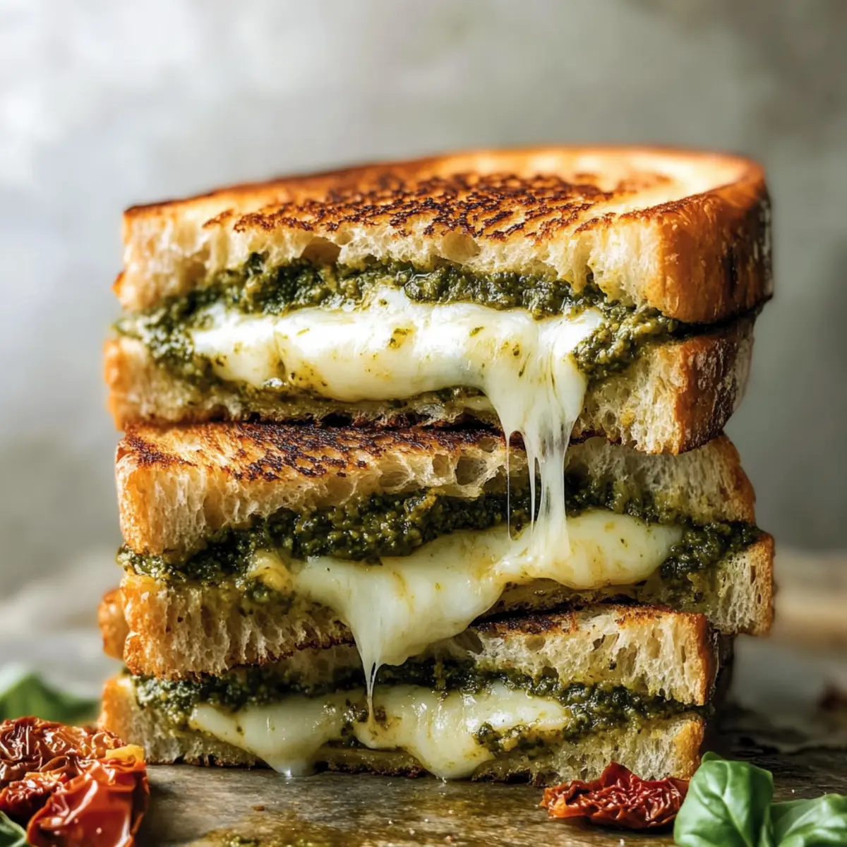Sourdough Pesto Grilled Cheese