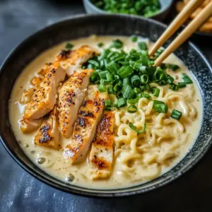 Creamy Garlic Chicken Ramen