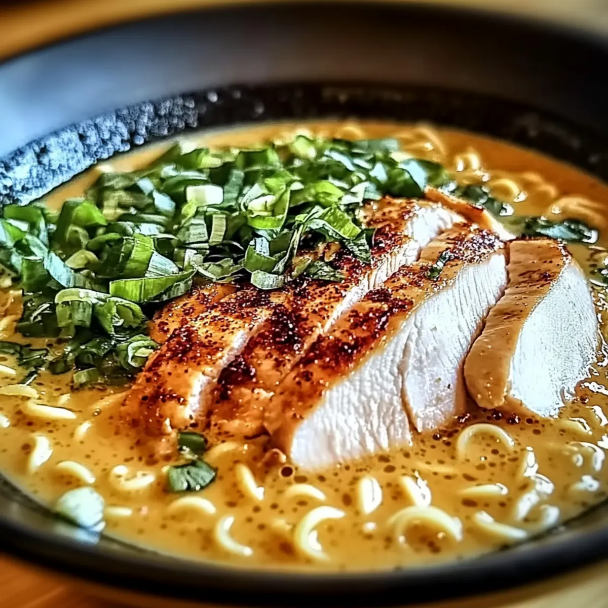 Creamy Garlic Chicken Ramen