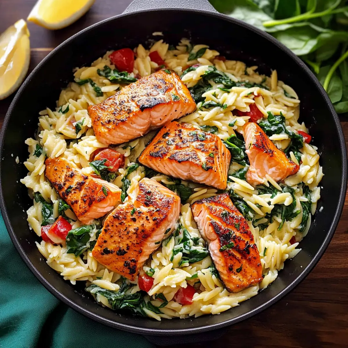 Salmon Orzo