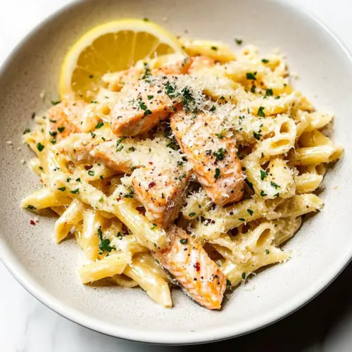 Garlic Butter Salmon Pasta