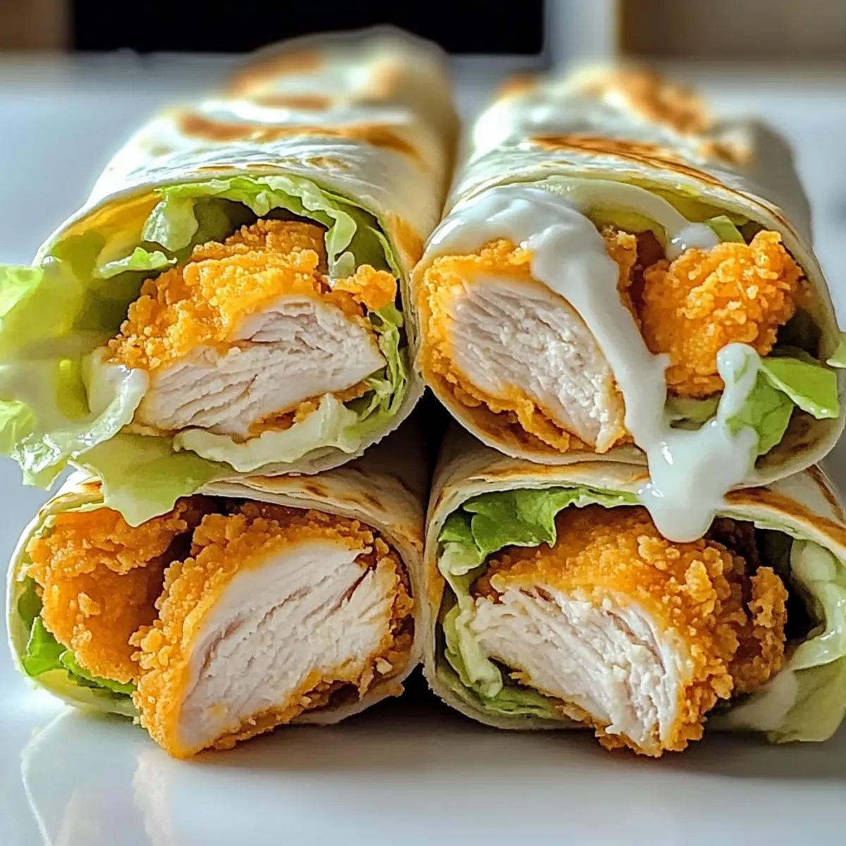 Crispy Chicken Ranch Snack Wraps