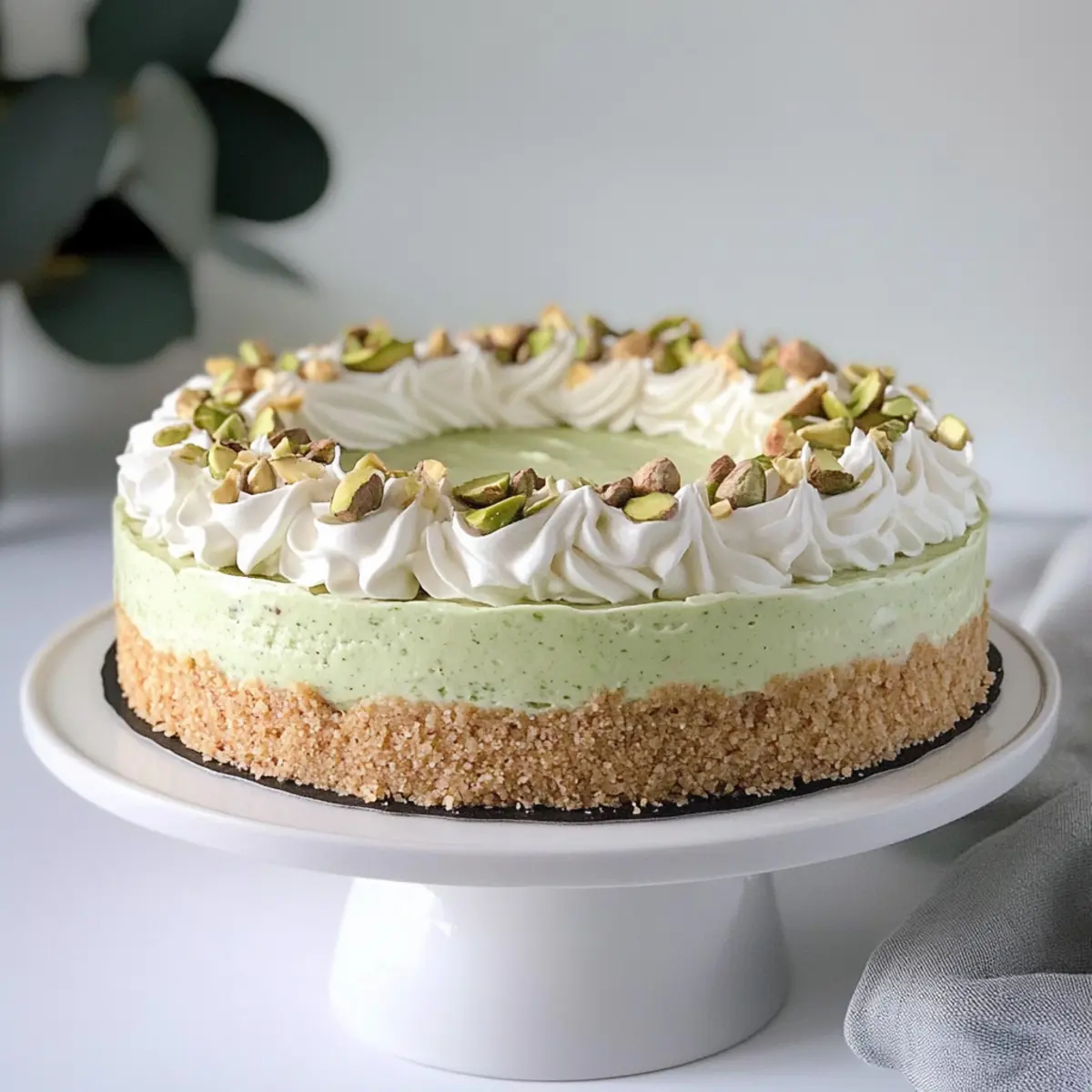 No Bake Pistachio Cheesecake