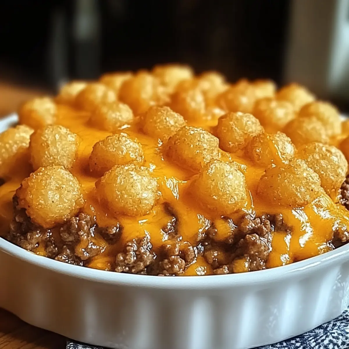 Tater Tot Casserole with Ground Beef