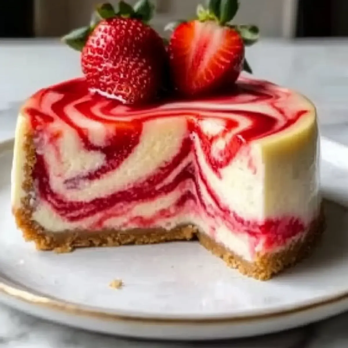 Strawberry Swirl Cheesecake Recipe