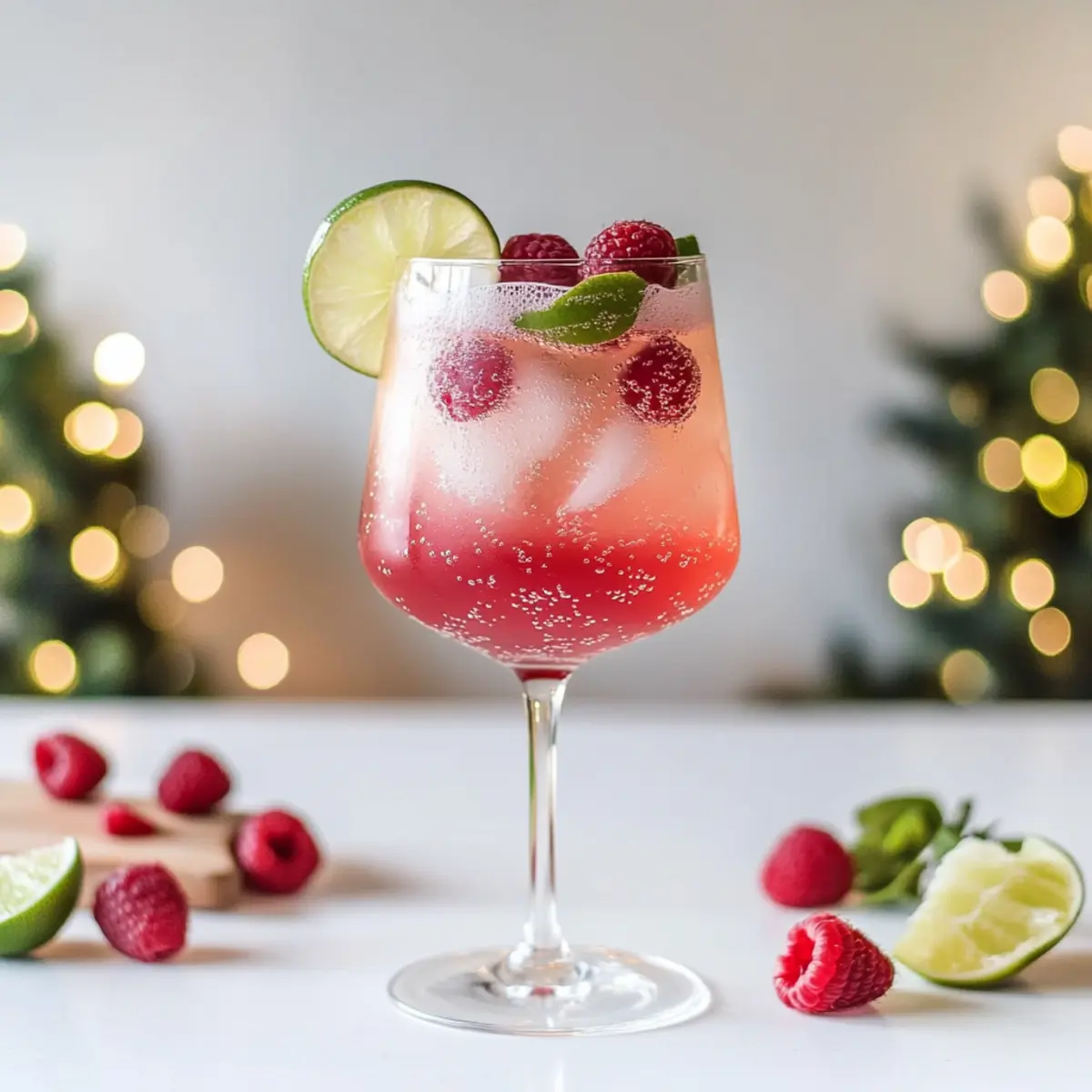 Raspberry Lime Fizz Mocktail