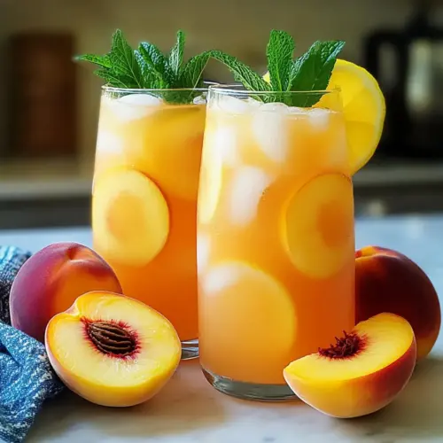 Sweet & Tart Peach Lemonade