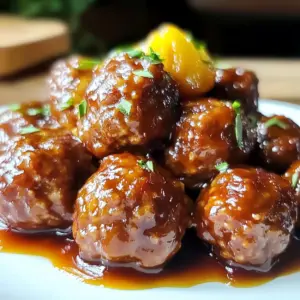 Slow Cooker Sweet Hawaiian Teriyaki Meatballs