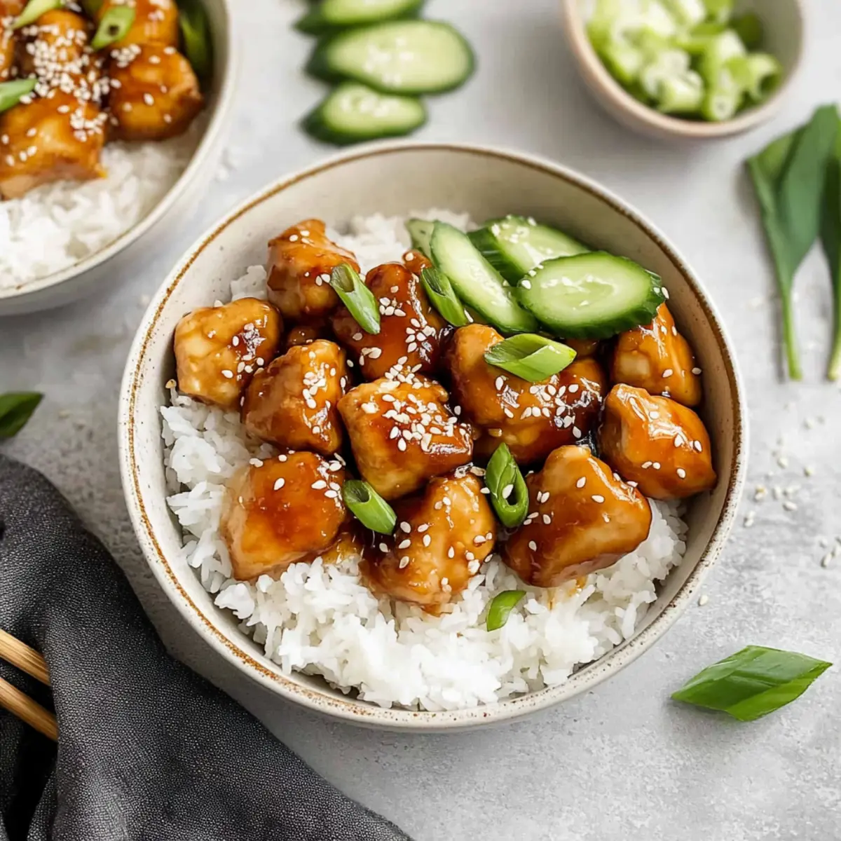 Honey Garlic Chicken Bowls