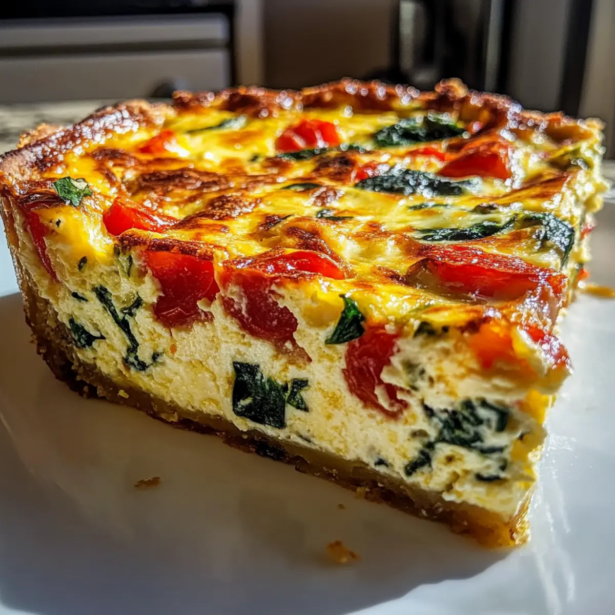 Cottage Cheese Crustless Quiche