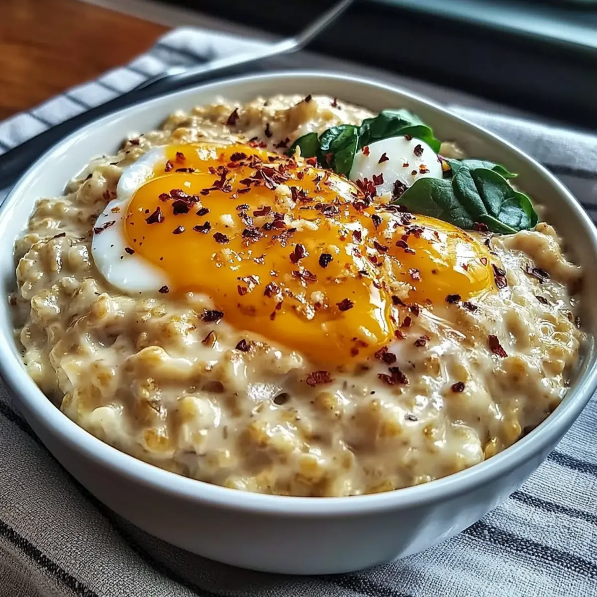 Creamy Savory Oatmeal Bowl