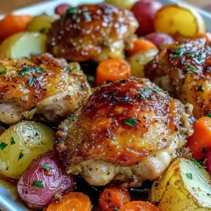 Crispy Honey Mustard Chicken Thighs