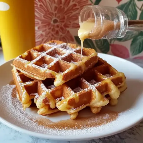 Churro Waffles with Cinnamon Sugar