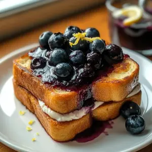 Brioche French Toast with Blueberry Compote