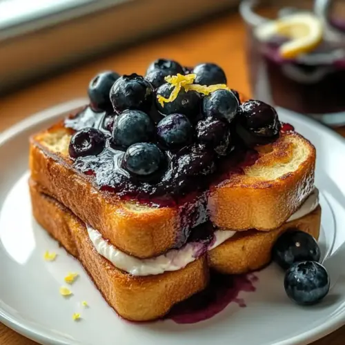Brioche French Toast with Blueberry Compote