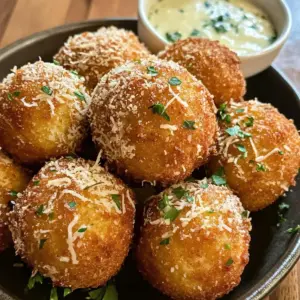 Cheesy Garlic Parmesan Potato Balls