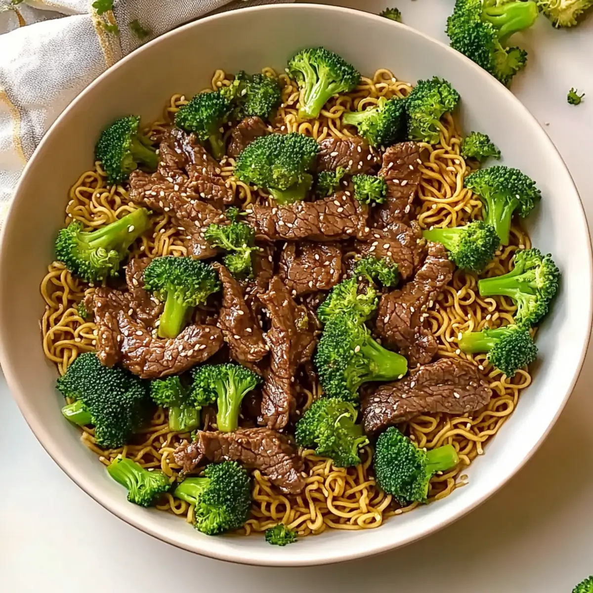 Juicy Beef and Broccoli Ramen Noodles