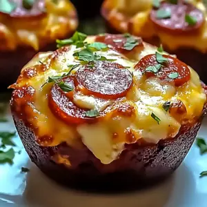 Savory Carnivore Pizza Muffins