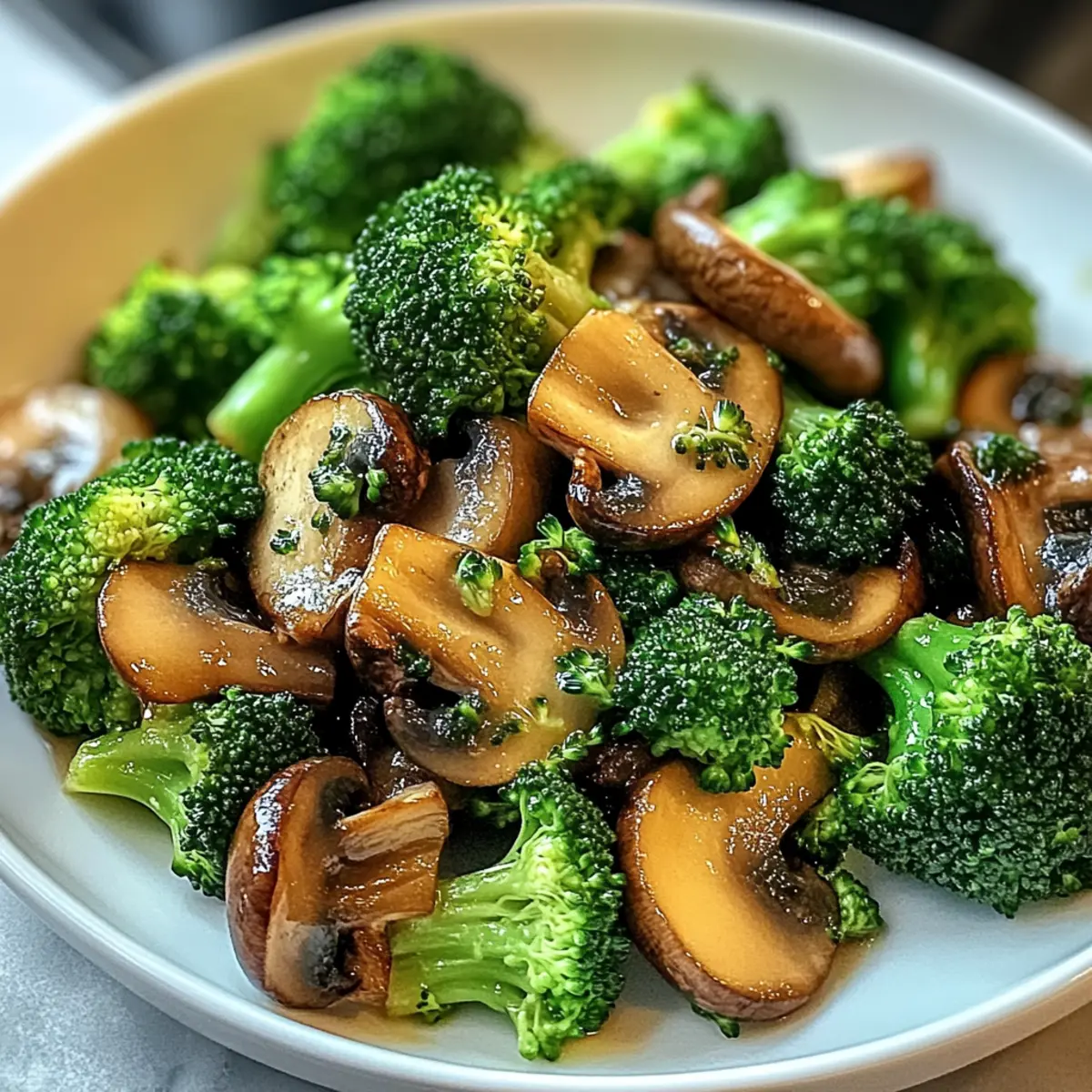 Sautéed Mushrooms with Broccoli