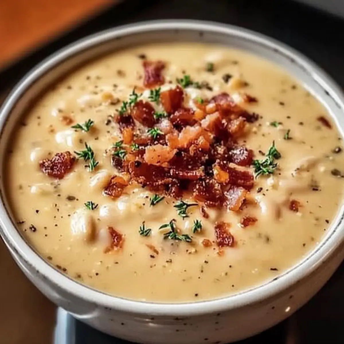 Creamy White Bean Soup with Dijon