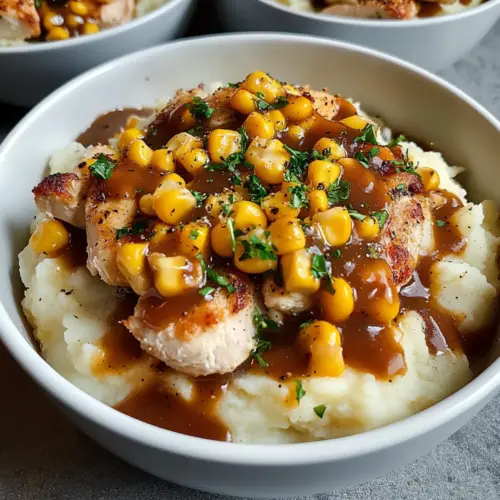 Chicken Mashed Potato Bowls