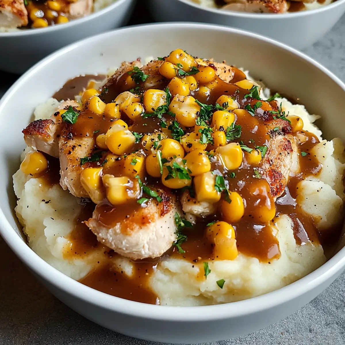 Chicken Mashed Potato Bowls