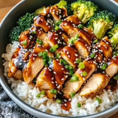 Sticky Chicken Rice Bowls