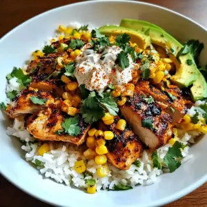 Street Corn Chicken Rice Bowl